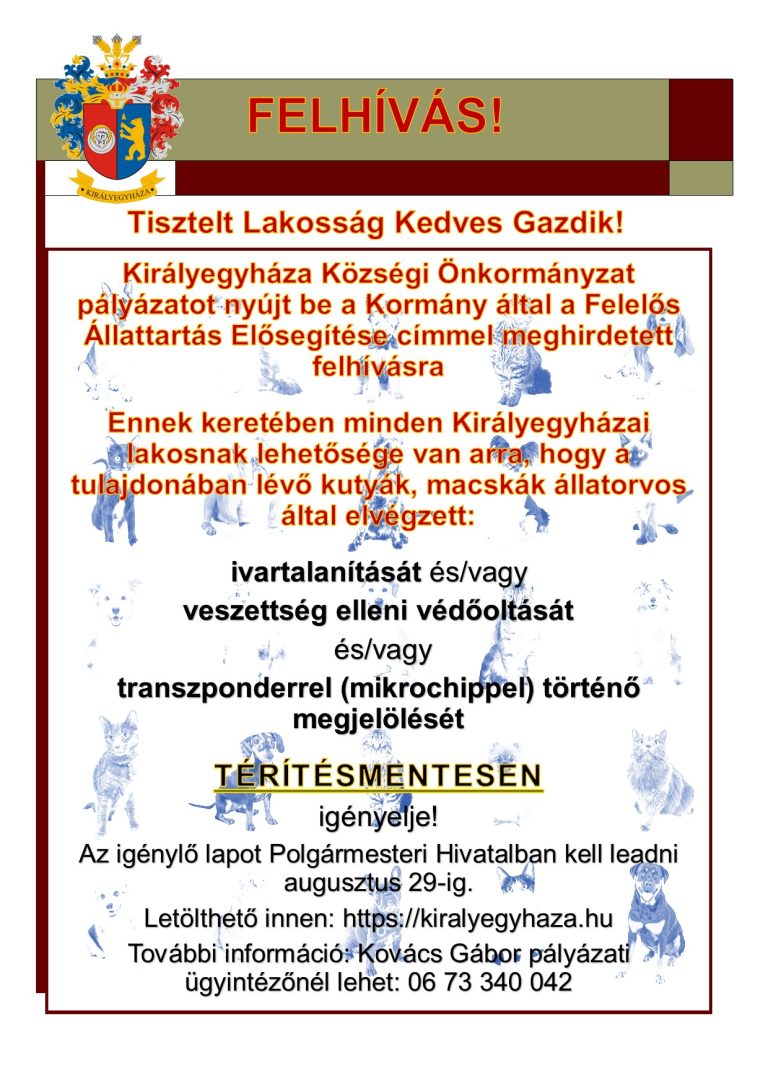 Felelős állattartás felhívás